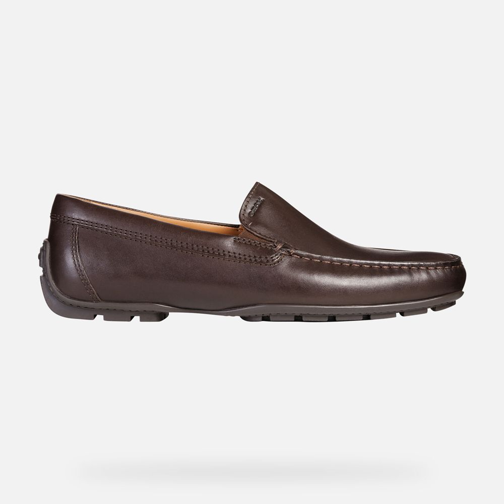 Geox Erkek Loafers Koyu Kahverengi - Moner 2Fit - HOU-247839